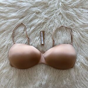 Skims Wireless Form Micro Strap Plunge Bra Clay Size 38DDDD